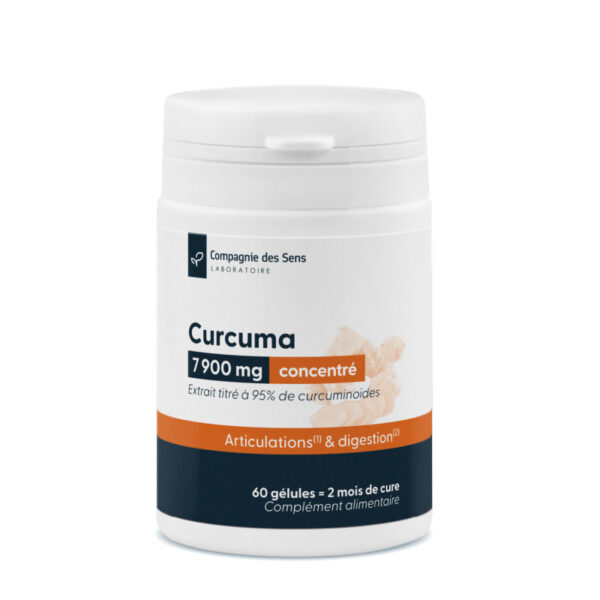 Cúrcuma concentrada – Equivalente a 7.900 mg por cápsula